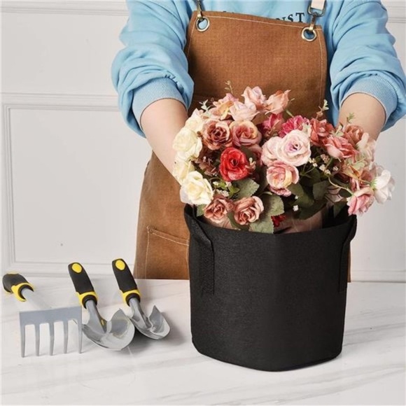 12-Pack 7Gallon Thickened Non-Woven Grow Bags, Aeration Fabric Pots with Handles - Picture 6 of 7